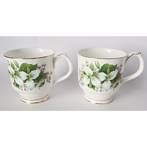4 Vintage Royal Albert Mug Coffee Cup Hot Chocolate Trillium - Picture 2 of 7